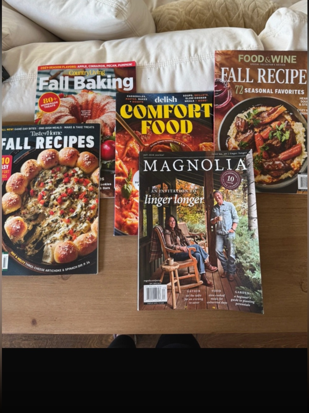 Fall Magazine Bundle x5 Magnolia 2026 Journal Fall Recipes Baking